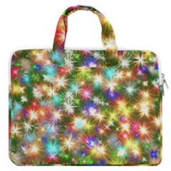 Star Colorful Christmas Abstract Macbook Pro 16  Double Pocket Laptop Bag 