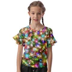 Star Colorful Christmas Abstract Kids  Cut Out Flutter Sleeves