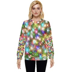 Star Colorful Christmas Abstract Hidden Pocket Sweatshirt