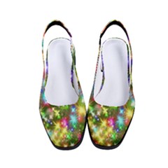 Star Colorful Christmas Abstract Women s Classic Slingback Heels