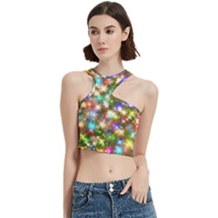 Star Colorful Christmas Abstract Cut Out Top