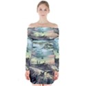 Psychedelic Art Long Sleeve Off Shoulder Dress View1