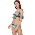 Psychedelic Art Ruffle Edge Tie Up Bikini Set	 View2