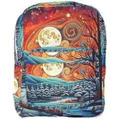 Winter Wonderland Landscape Nature Full Print Backpack by Bedest