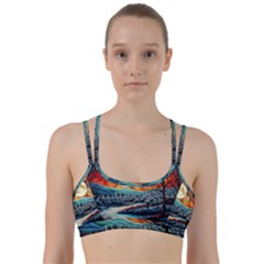 Winter Wonderland Landscape Nature Line Them Up Sports Bra by Bedest