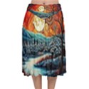 Winter Wonderland Landscape Nature Velvet Flared Midi Skirt View1