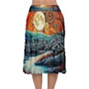 Winter Wonderland Landscape Nature Velvet Flared Midi Skirt View2