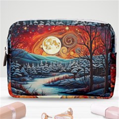 Winter Wonderland Landscape Nature Make Up Pouch (medium) by Bedest