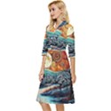 Winter Wonderland Landscape Nature Classy Knee Length Dress View3