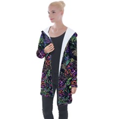 Psychodelic Absract Longline Hooded Cardigan by Bedest