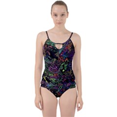 Psychodelic Absract Cut Out Top Tankini Set by Bedest