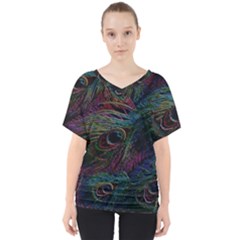 Star Galaxy Chrismas Xmas Ugly V-neck Dolman Drape Top