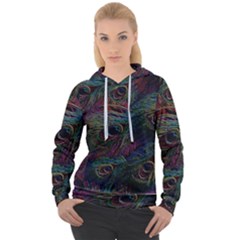 Peacock Feather Paradise Women s Overhead Hoodie