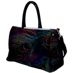 Peacock Feather Paradise Duffel Travel Bag by Cendanart