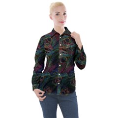 Star Galaxy Chrismas Xmas Ugly Women s Long Sleeve Pocket Shirt