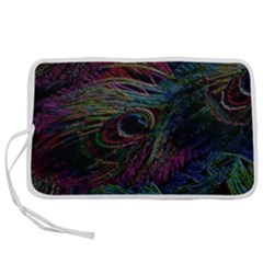 Peacock Feather Paradise Pen Storage Case (l) by Cendanart