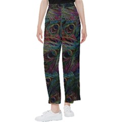 Peacock Feather Paradise Women s Pants  by Cendanart