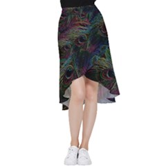 Star Galaxy Chrismas Xmas Ugly Frill Hi Low Chiffon Skirt