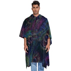 Star Galaxy Chrismas Xmas Ugly Men s Hooded Rain Ponchos