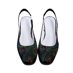 Peacock Feather Paradise Women s Classic Slingback Heels