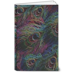 Peacock Feather Paradise 8  X 10  Softcover Notebook by Cendanart