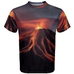 Volcanic Eruption Men s Cotton T-shirt by Proyonanggan