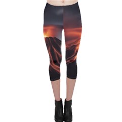 Volcanic Eruption Capri Leggings  by Proyonanggan