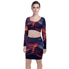 Volcanic Eruption Top And Skirt Sets by Proyonanggan