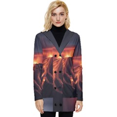 Volcanic Eruption Button Up Hooded Coat  by Proyonanggan