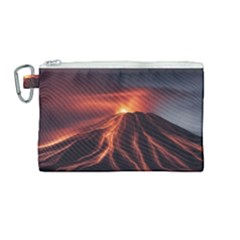 Volcanic Eruption Canvas Cosmetic Bag (medium) by Proyonanggan