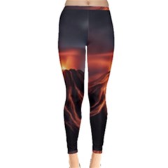 Volcanic Eruption Inside Out Leggings by Proyonanggan