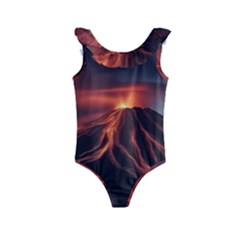 Volcanic Eruption Kids  Frill Swimsuit by Proyonanggan