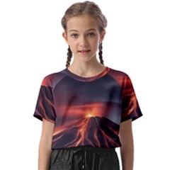 Volcanic Eruption Kids  Basic T-shirt by Proyonanggan