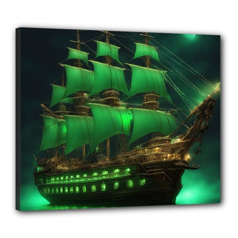 Ship Sailing Canvas 24  X 20  (stretched) by Proyonanggan