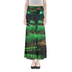 Ship Sailing Full Length Maxi Skirt by Proyonanggan