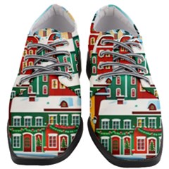 Christmas Background Design House Women Heeled Oxford Shoes by Proyonanggan