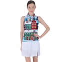 Christmas Background Design House Women s Sleeveless Polo T-Shirt View1