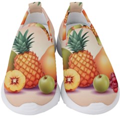 Fruit Pattern Apple Abstract Food Kids  Slip On Sneakers by Proyonanggan