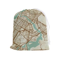 Mapart Dubai Map Drawstring Pouch (xl) by Proyonanggan