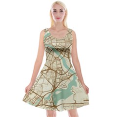 Mapart Dubai Map Reversible Velvet Sleeveless Dress by Proyonanggan