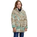 Mapart Dubai Map Kids  Hooded Longline Puffer Jacket View1