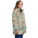 Mapart Dubai Map Kids  Hooded Longline Puffer Jacket View2