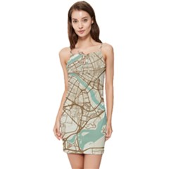 Mapart Dubai Map Summer Tie Front Dress by Proyonanggan