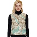 Mapart Dubai Map Women s Button Up Puffer Vest View1