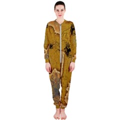 Vintage Map Of The World Continent Onepiece Jumpsuit (ladies) by Proyonanggan