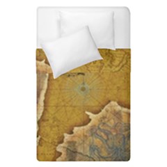 Vintage Map Of The World Continent Duvet Cover Double Side (single Size) by Proyonanggan