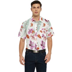 Flawer Men s Short Sleeve Pocket Shirt  by saad11