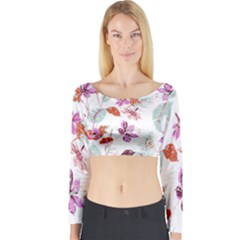 Flawer Long Sleeve Crop Top by saad11