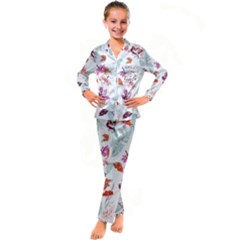 Flawer Kids  Satin Long Sleeve Pajamas Set by saad11