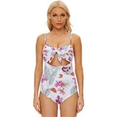 Flawer Knot Front One-piece Swimsuit by saad11